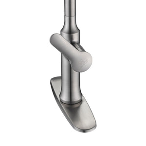 Cresent Single-Handle Pull-Down Kitchen Faucet in Brushed Nickel