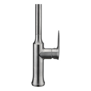 Cresent Single-Handle Pull-Down Kitchen Faucet in Brushed Nickel