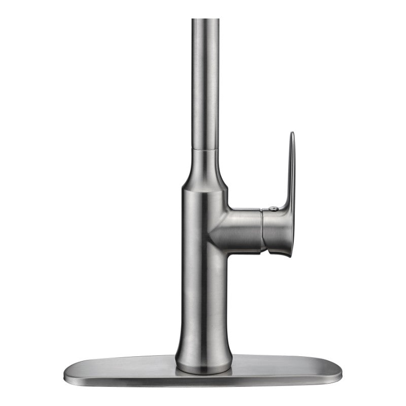 Cresent Single-Handle Pull-Down Kitchen Faucet in Brushed Nickel
