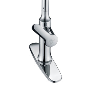 Cresent Single-Handle Pull-Down Kitchen Faucet in Polished Chrome