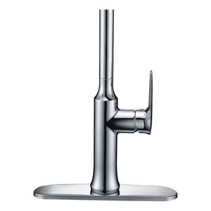 Cresent Single-Handle Pull-Down Kitchen Faucet in Polished Chrome