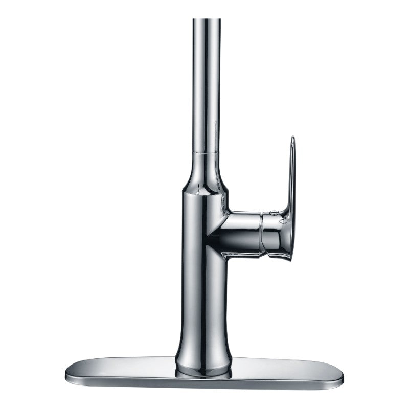Cresent Single-Handle Pull-Down Kitchen Faucet in Polished Chrome