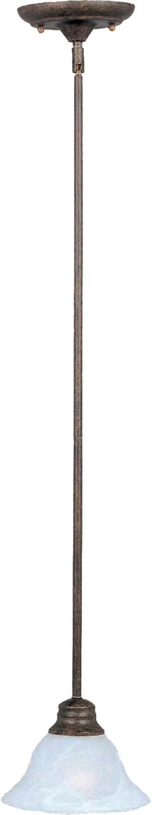 Pacific 7' Single Light Mini-Pendant in Kentucky Bronze with Marble Glass Finish