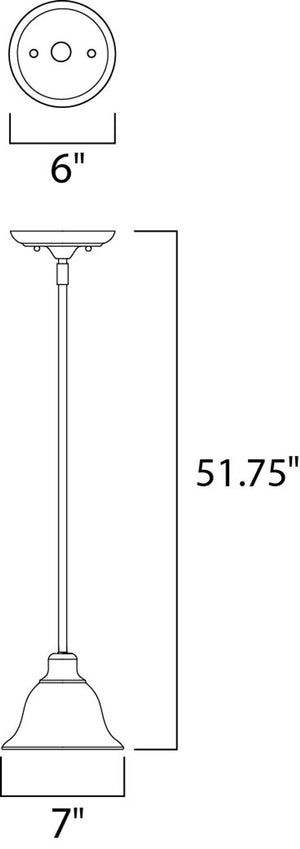 Pacific 7' Single Light Mini-Pendant in Kentucky Bronze with Marble Glass Finish