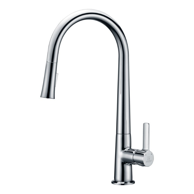 Orbital Single-Handle Pull-Down Kitchen Faucet in Polished Chrome