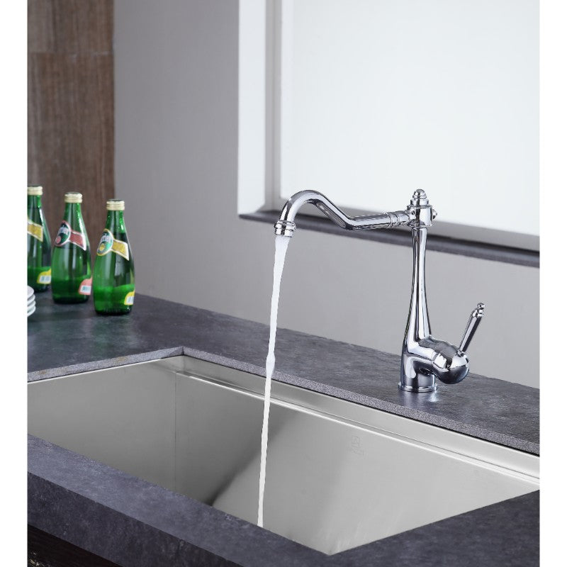 Patriarch Single-Handle Kitchen Faucet in Polished Chrome