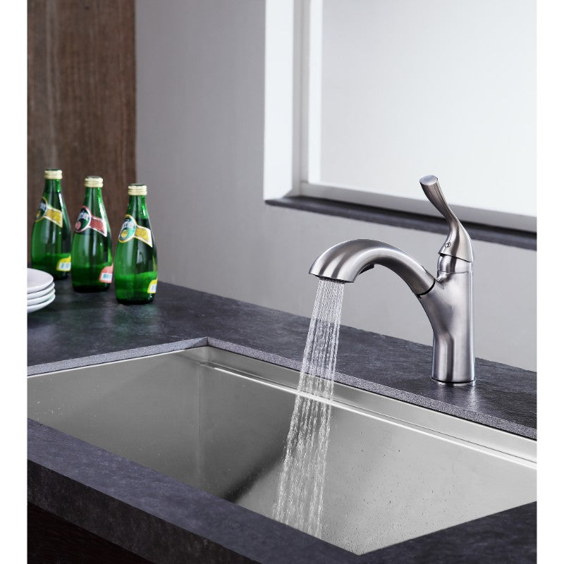 Di Piazza Single-Handle Pull-Out Kitchen Faucet in Brushed Nickel