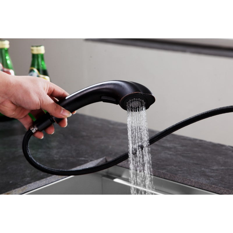 Di Piazza Single-Handle Pull-Out Kitchen Faucet in Oil Rubbed Bronze