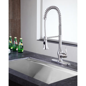 Bastion Single-Handle Pull-Down Kitchen Faucet in Brushed Nickel