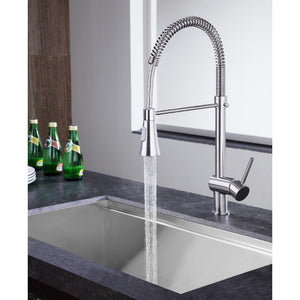 Carriage Single-Handle Pull-Down Kitchen Faucet in Brushed Nickel