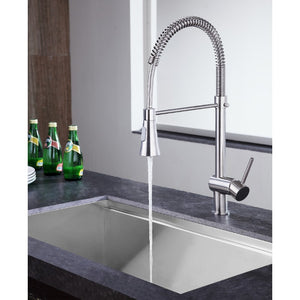 Carriage Single-Handle Pull-Down Kitchen Faucet in Brushed Nickel