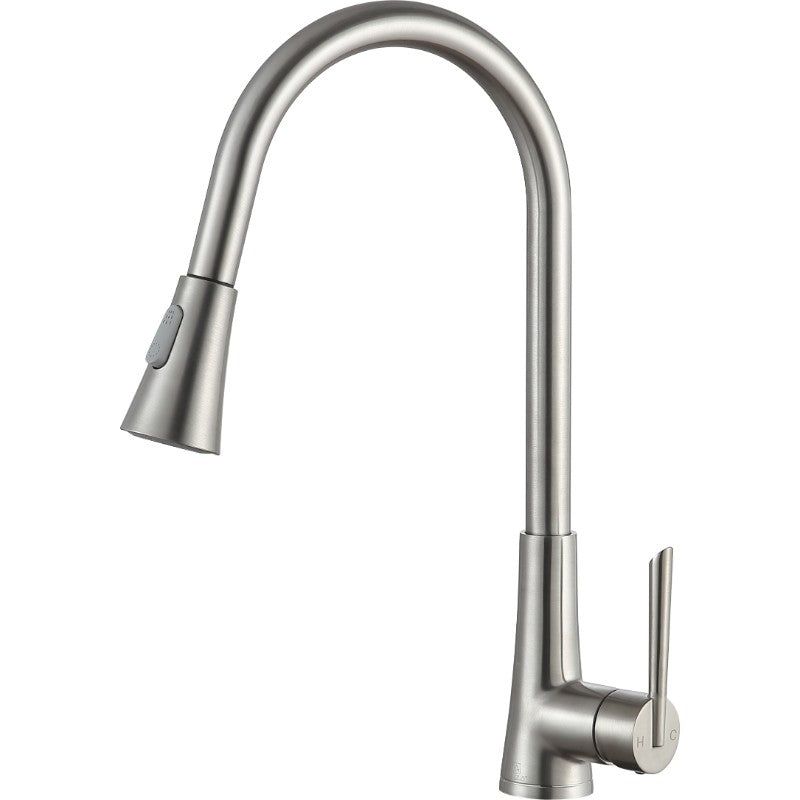 ANZZI Tulip Brushed Nickel 1-Handle Deck-Mount Pull-Out Handle Kitchen Faucet ANZZI Tulip Brushed Nickel 1-Handle Deck-Mount Pull-Out Handle Kitchen Faucet