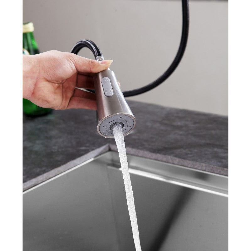 Tulip Single-Handle Pull-Down Kitchen Faucet in Brushed Nickel