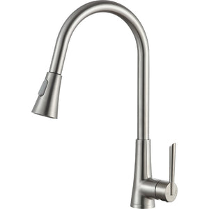 Tulip Single-Handle Pull-Down Kitchen Faucet in Brushed Nickel