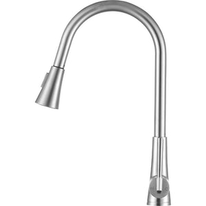 Tulip Single-Handle Pull-Down Kitchen Faucet in Brushed Nickel