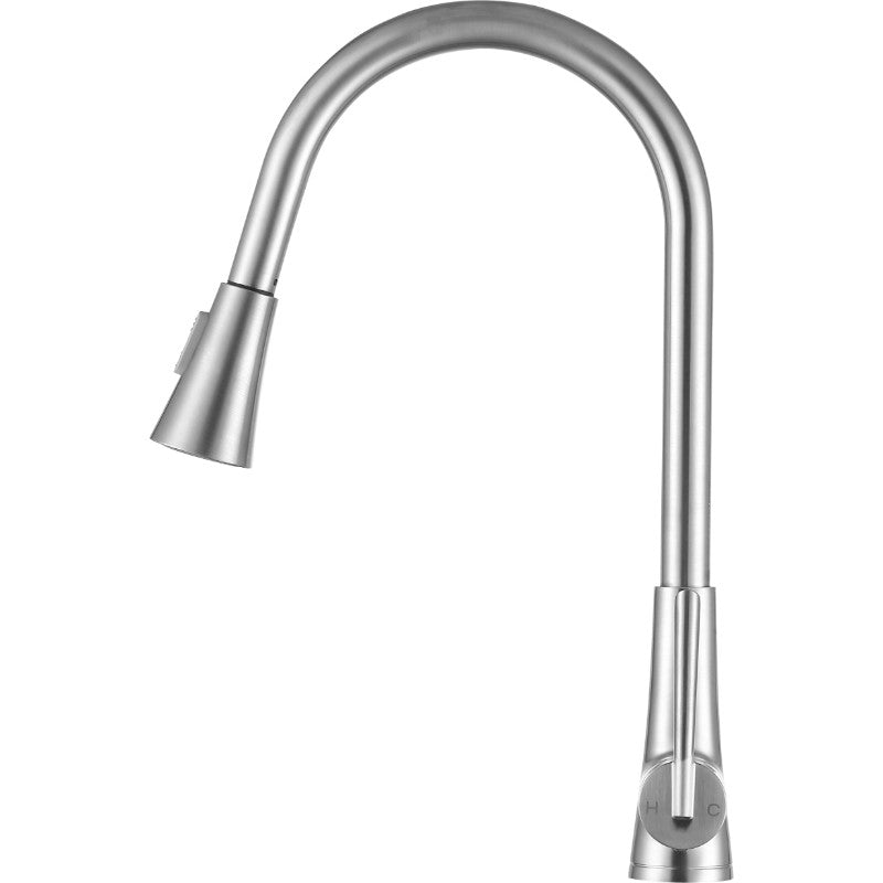 Tulip Single-Handle Pull-Down Kitchen Faucet in Brushed Nickel