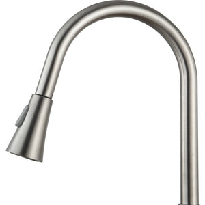 Tulip Single-Handle Pull-Down Kitchen Faucet in Brushed Nickel