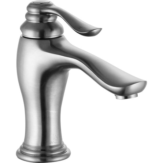 Anfore Single-Handle Bathroom Faucet in Brushed Nickel