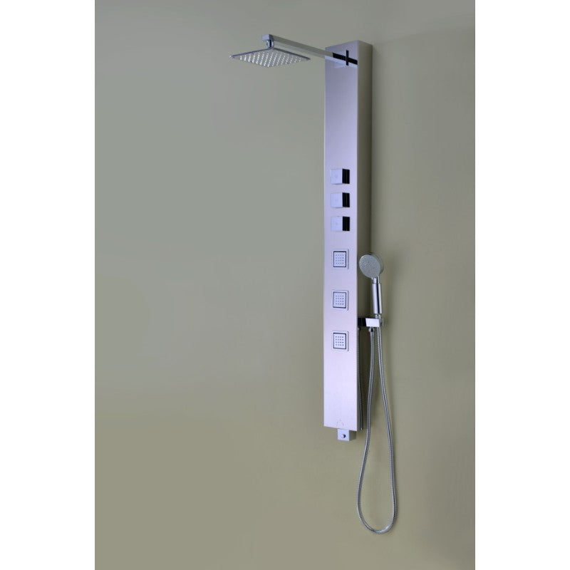 Lann Shower Panel in Stainless Steel