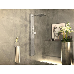 Lann Shower Panel in Stainless Steel