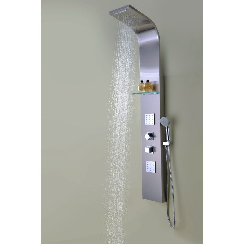 Niagara Shower Panel in Stainless Steel