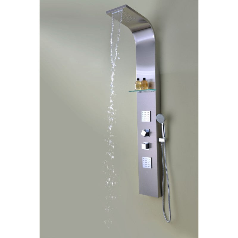 Niagara Shower Panel in Stainless Steel