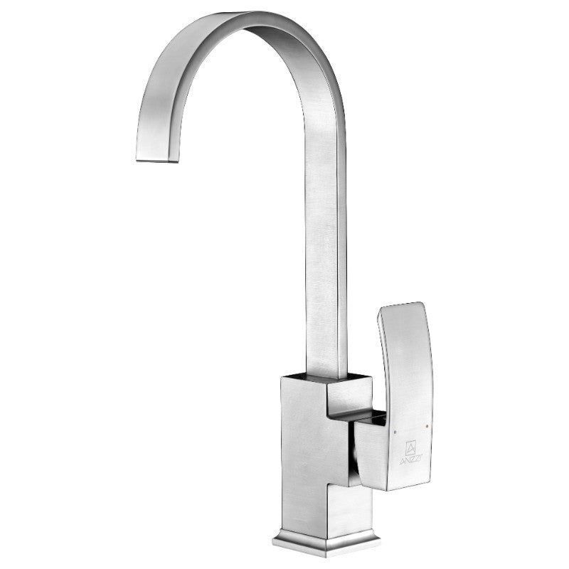 Elysian 35.88' Single Basin Farmhouse Apron Kitchen Sink with Opus Single-Handle Faucet in Brushed Nickel