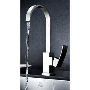 Elysian 35.88' Single Basin Farmhouse Apron Kitchen Sink with Opus Single-Handle Faucet in Brushed Nickel