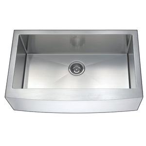 Elysian 35.88' Single Basin Farmhouse Apron Kitchen Sink with Opus Single-Handle Faucet in Brushed Nickel