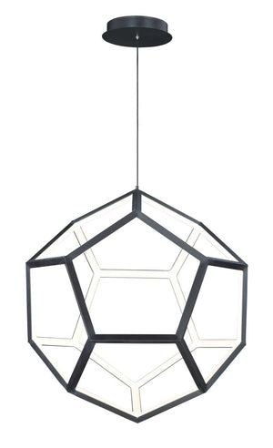 Penta 22' Single Light Pendant in Black