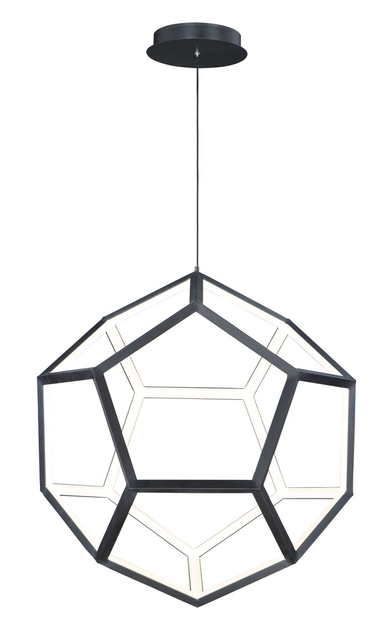 Penta 22' Single Light Pendant in Black