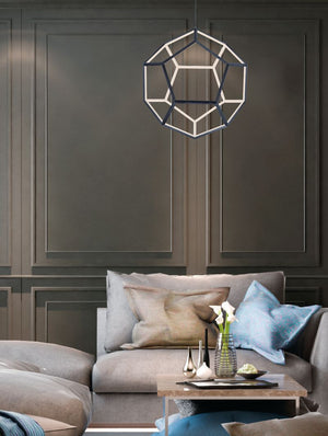 Penta Single Light Multi-Light Pendant Chandelier in Black