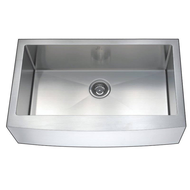 Elysian 35.88' Single Basin Farmhouse Apron Kitchen Sink with Opus Single-Handle Faucet in Polished Chrome