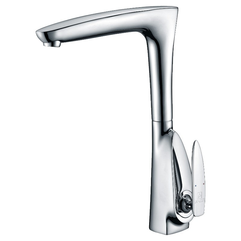 Elysian 35.88' Single Basin Farmhouse Apron Kitchen Sink with Timbre Single-Handle Faucet in Polished Chrome