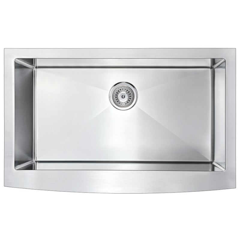 Elysian 35.88' Single Basin Farmhouse Apron Kitchen Sink with Timbre Single-Handle Faucet in Polished Chrome