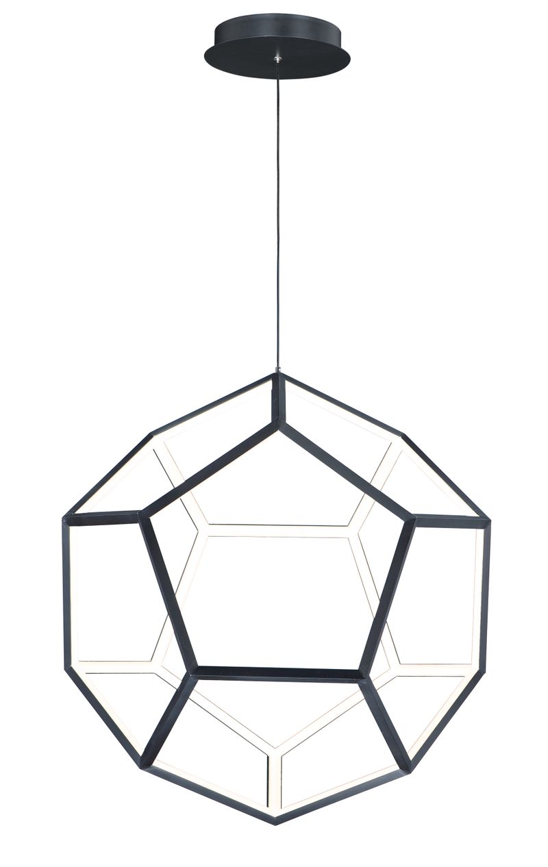 Penta 28' Single Light Pendant in Black