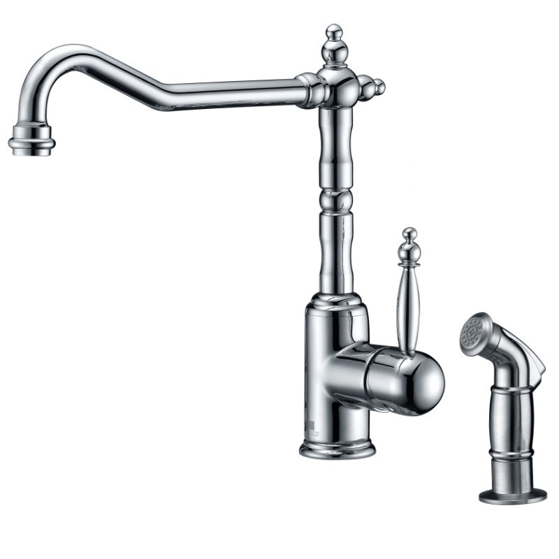 Moore 32' Double Basin Undermount Kitchen Sink with Locke Single-Handle Faucet in Polished Chrome