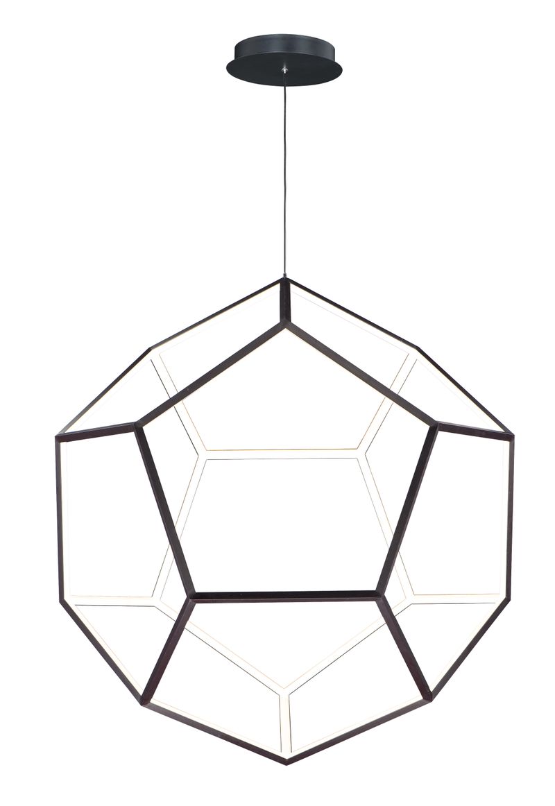 Penta 40' Single Light Pendant in Black