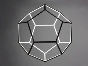 Penta 40' Single Light Pendant in Black