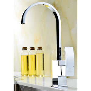 Moore 32' Double Basin Undermount Kitchen Sink with Opus Single-Handle Faucet in Polished Chrome