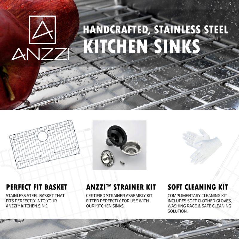 Vanguard 23' Single Basin Undermount Kitchen Sink with Accent Pull-Down Faucet in Brushed Nickel