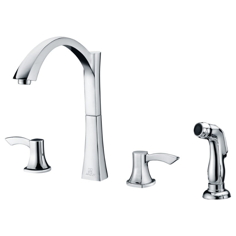 Vanguard 23' Single Basin Undermount Kitchen Sink with Soave Two-Handle Widespread Faucet in Polished Chrome
