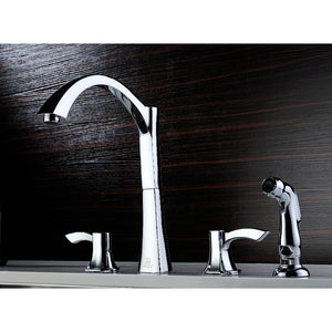 Vanguard 23' Single Basin Undermount Kitchen Sink with Soave Two-Handle Widespread Faucet in Polished Chrome