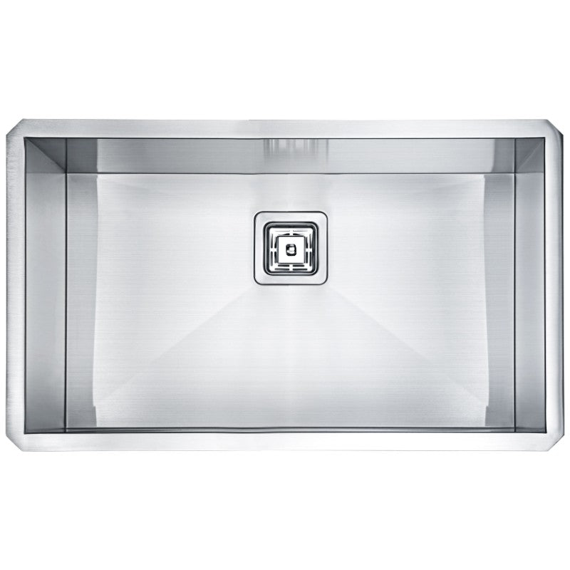 Vanguard 30' Single Basin Undermount Kitchen Sink with Accent Pull-Down Faucet in Brushed Nickel