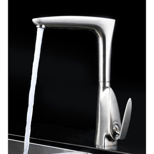 Vanguard 32.75' Single Basin Undermount Kitchen Sink with Timbre Single-Handle Faucet in Brushed Nickel