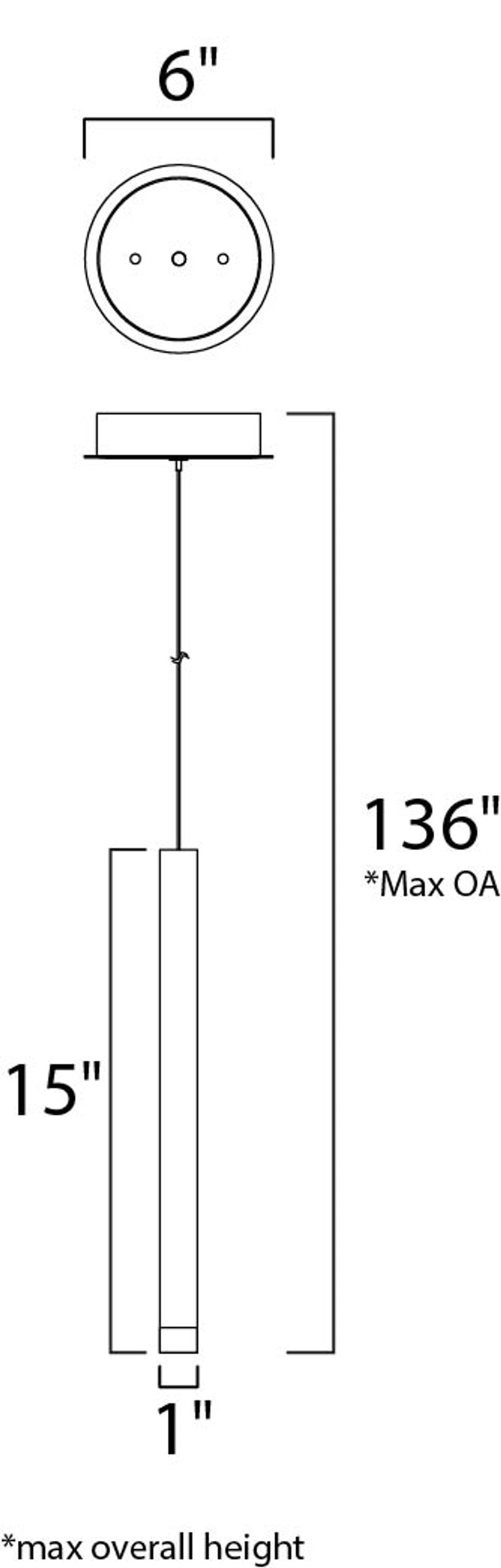 Picolo 1' Single Light Mini-Pendant in Polished Chrome