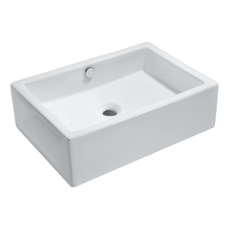 Deux 20.25' Vessel Bathroom Sink in White
