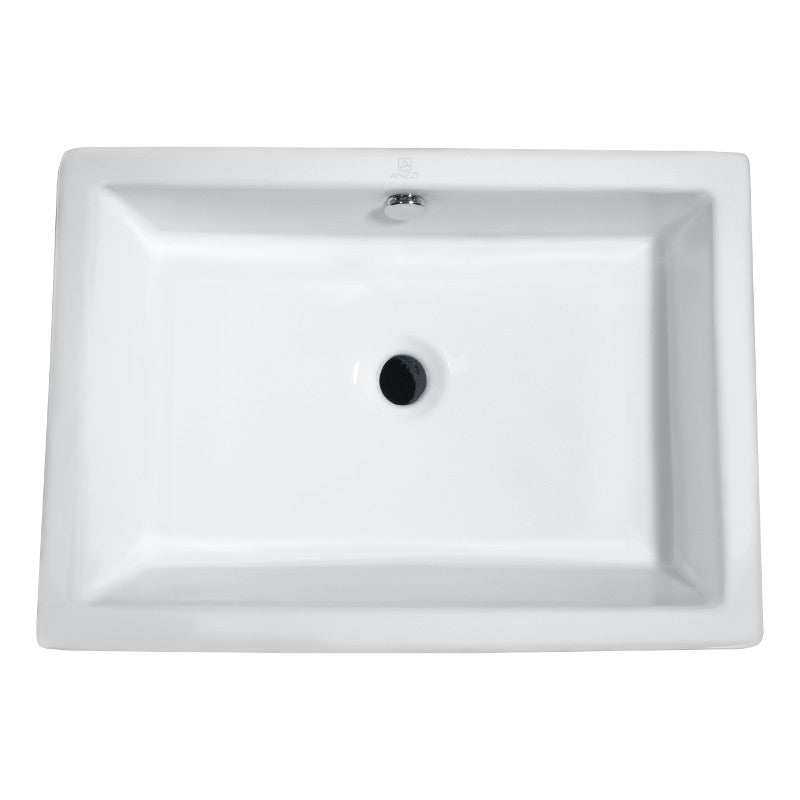 Deux 20.25' Vessel Bathroom Sink in White