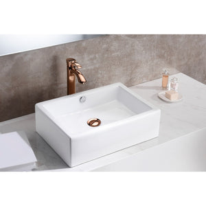 Deux 20.25' Vessel Bathroom Sink in White