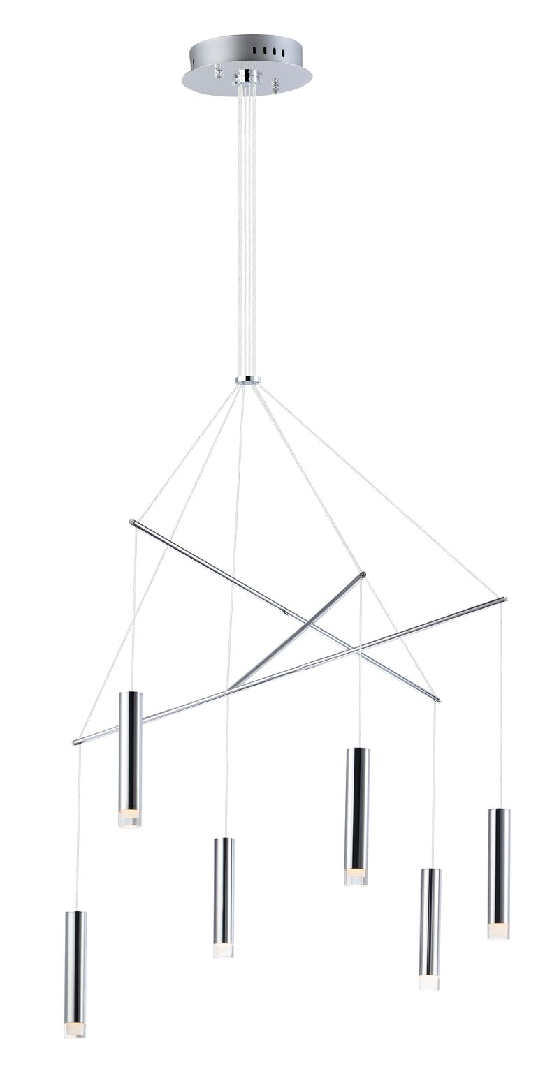 Picolo 25' 6 Light Multi-Light Pendant in Polished Chrome